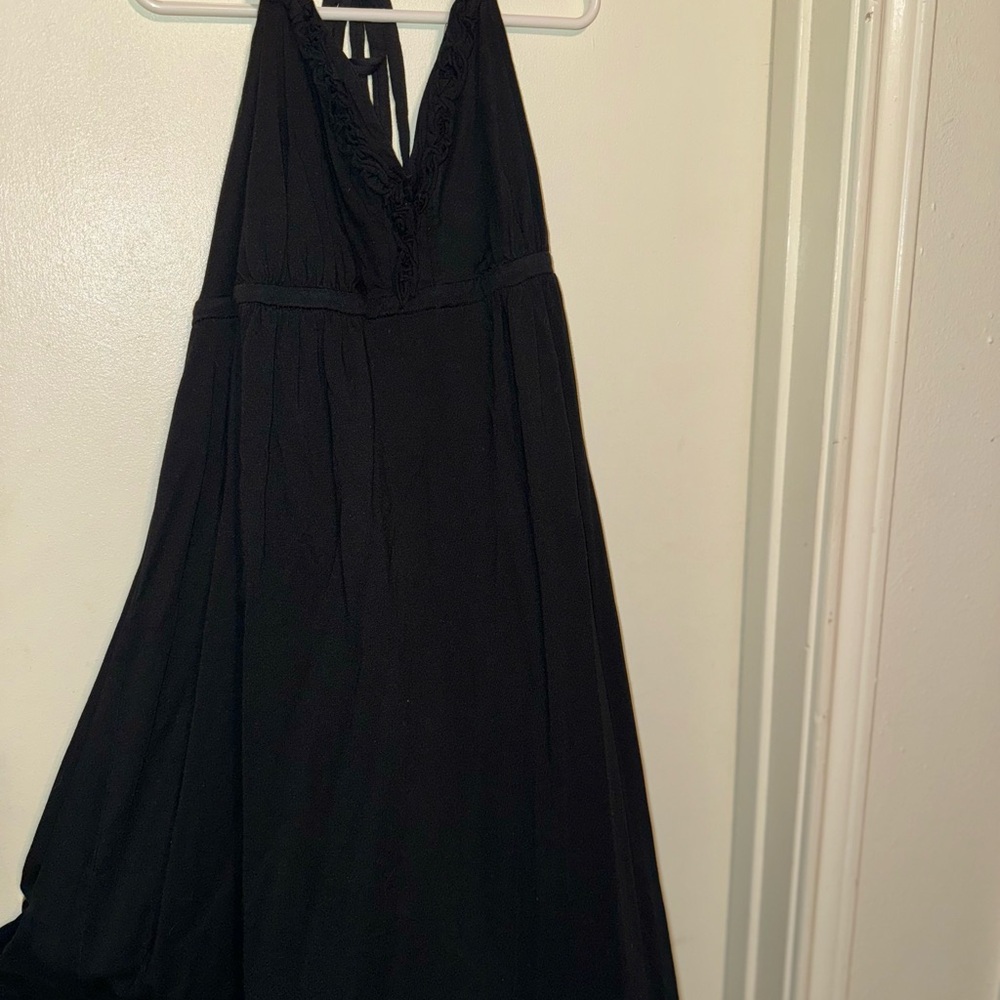 Black Halter Backless Dress | Large | Summer | Sexy & Chic | Worn Once